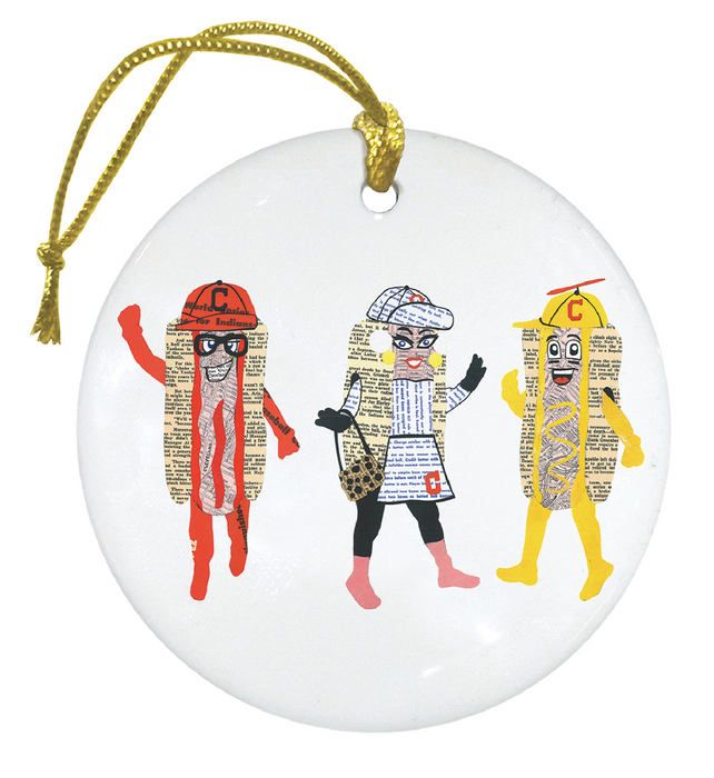 Cleveland Guardians Hot Dogs Ornament