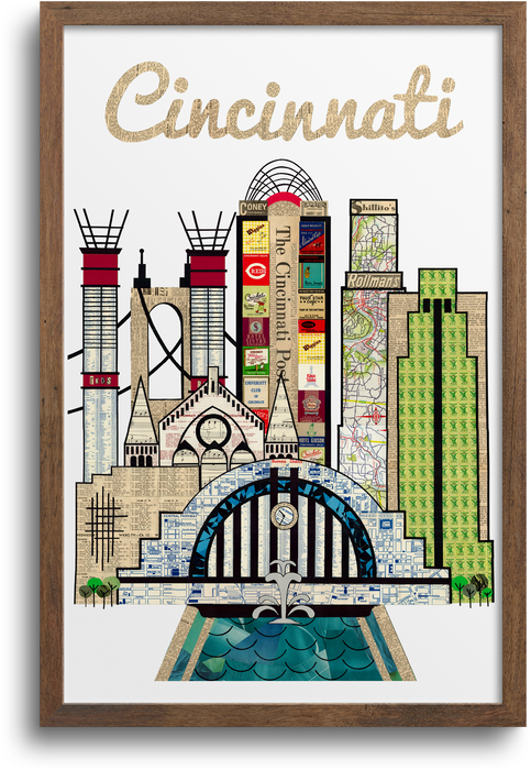 Cincinnati Skyline Art Print | Notecards