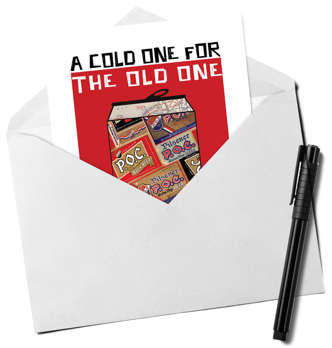 Cold One For The Old One Funny Birthday Card Paper Cutz Vintage cold-one-for-the-old-one-funny-birthday-card-paper-cutz-vintage