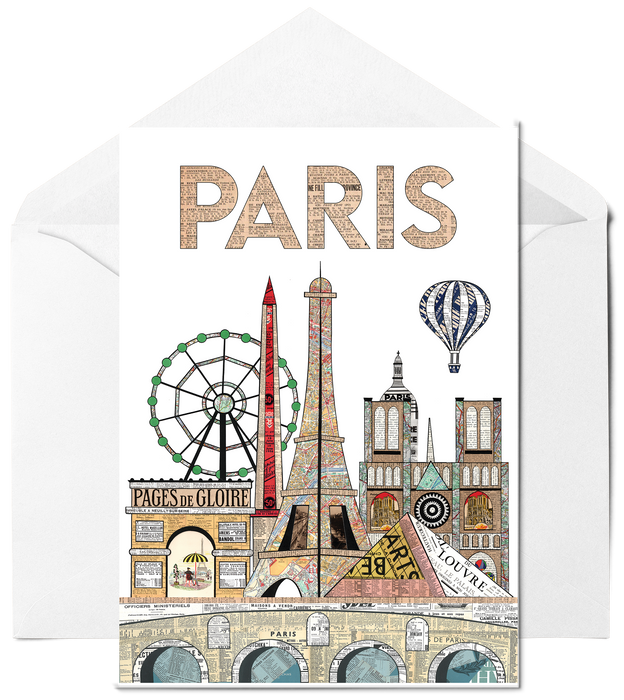 Paris Skyline Print | Notecards