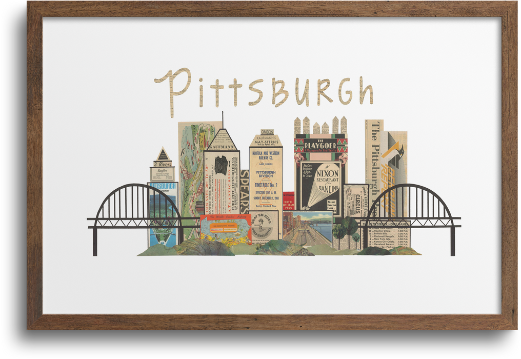 Pittsburgh Horizontal Skyline Print | Notecards