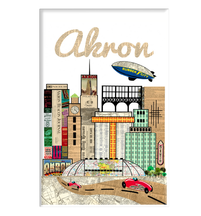 Akron Skyline Magnet