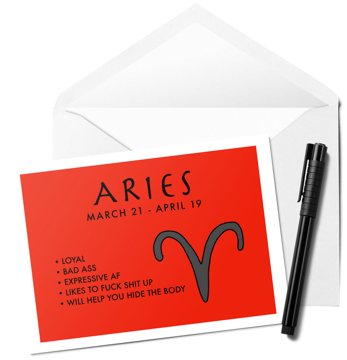 Aries Zodiac Birthday Greeting Card– Paper Cutz Vintage