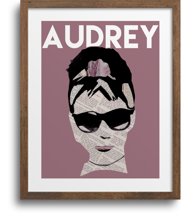 'AUDREY' Hepburn Art Print
