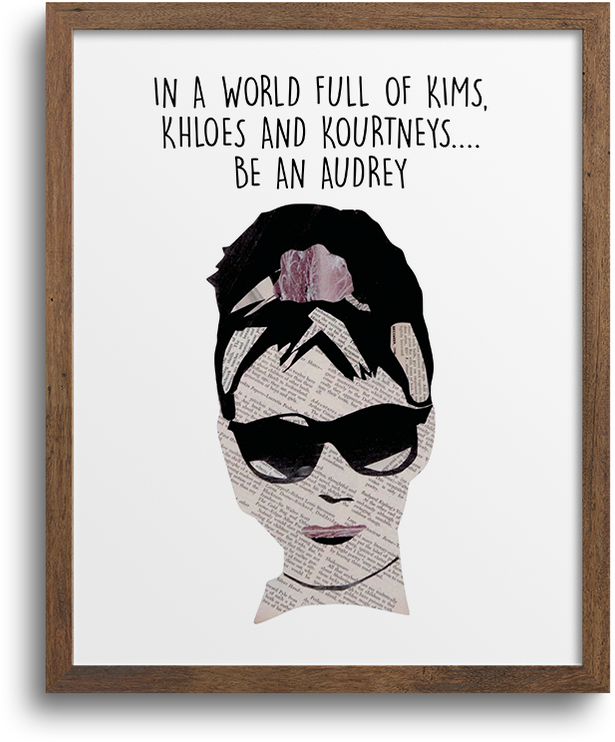 Be an Audrey Art Print Paper Cutz Vintage
