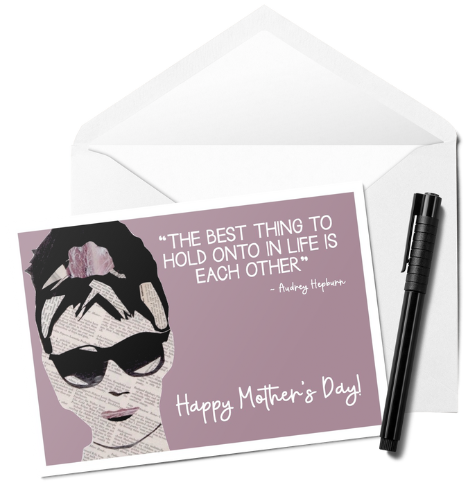 Audrey Hepburn Mother's Day Greeting Card