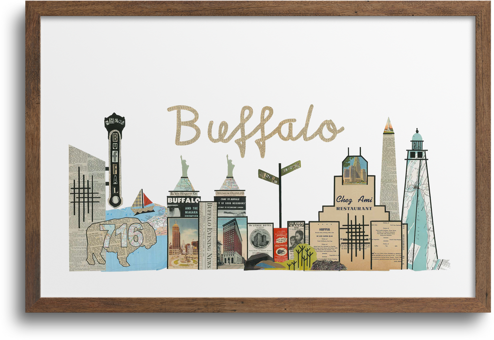 Buffalo, New York Skyline Print | Notecards