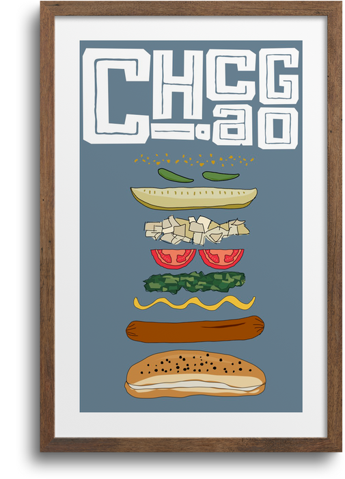 Chicago Hot Dog Art Print
