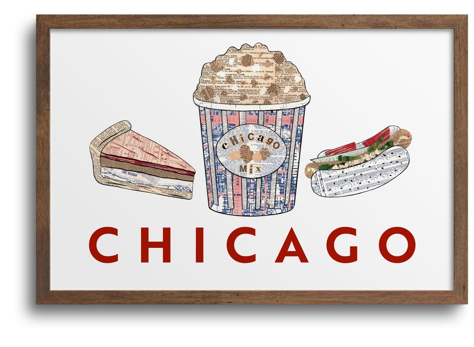 Chicago Foodie Art Print | Notecards