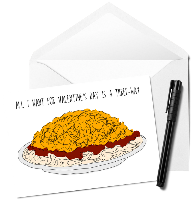 Cincinnati Chili Valentine's Card - Funny Valentine's Card
