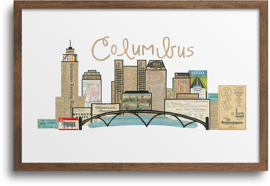 Columbus Ohio Skyline Print | Notecards