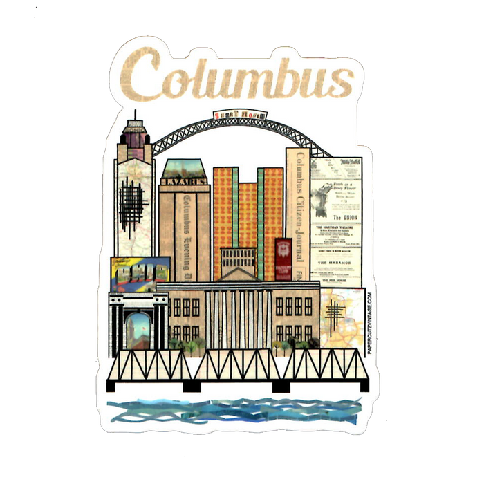 Columbus Skyline Sticker
