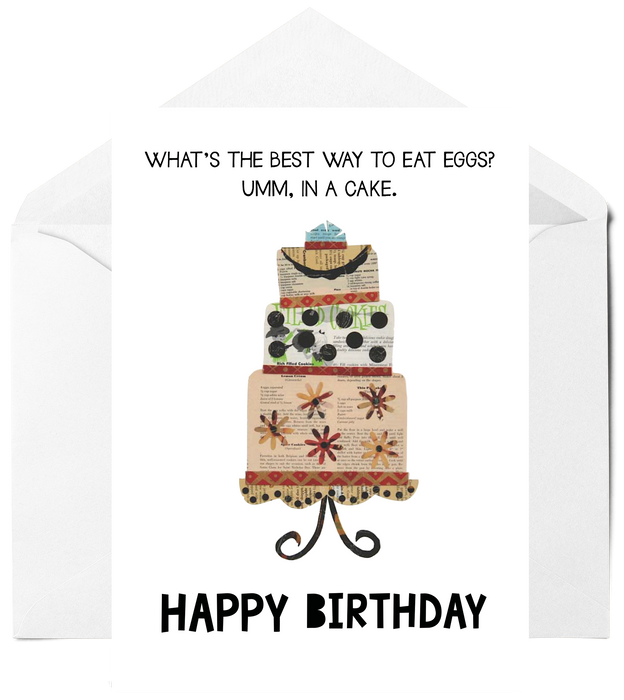 What's Best Way To Eat Eggs? - Funny Birthday Greeting Card