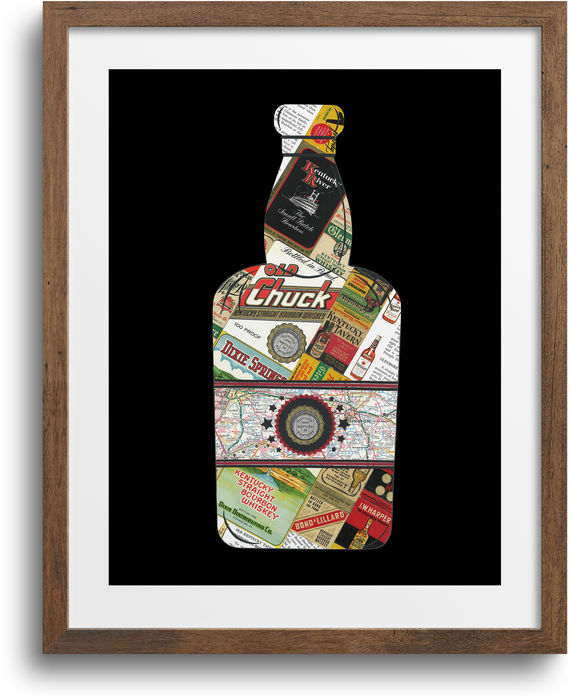 Bourbon Bottle Print | Notecards