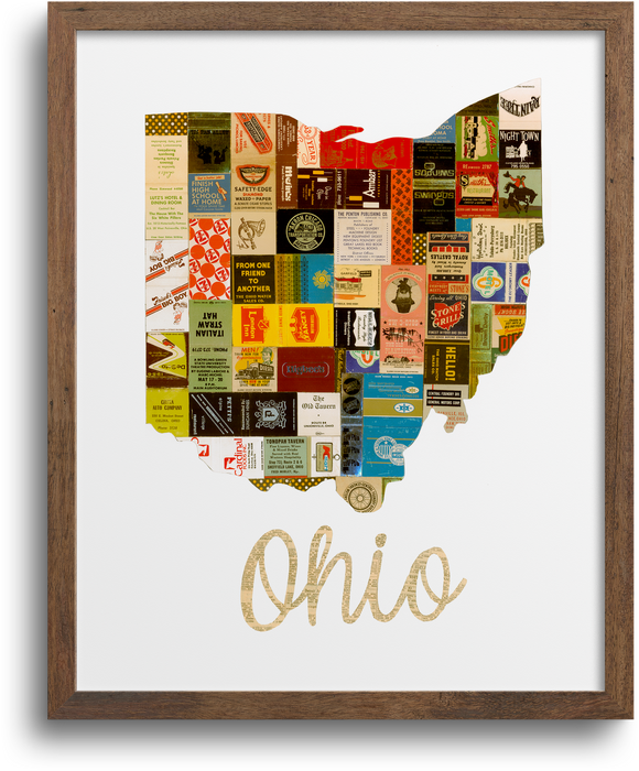 Ohio Map Art Prints | Notecards