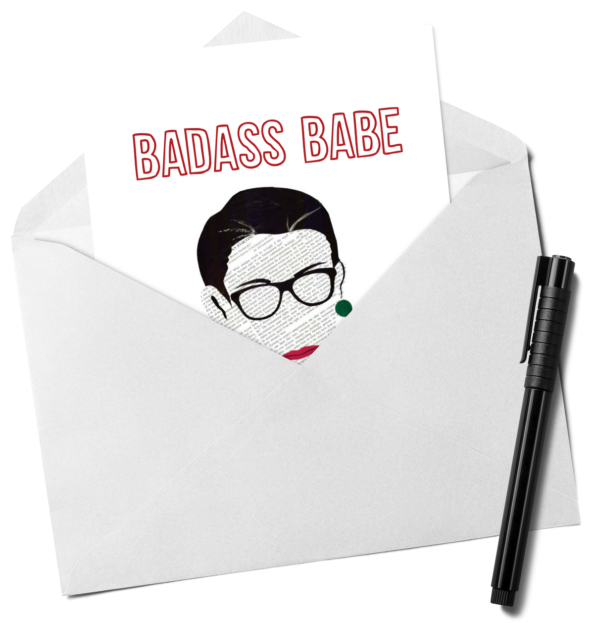 Rbg Ruth Bader Ginsburg Badass Babe Paper Cutz Vintage