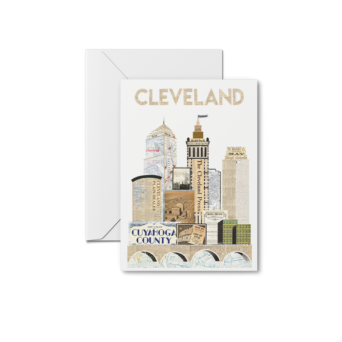 Traditional Cleveland Skyline Special Edition Print | Notecards