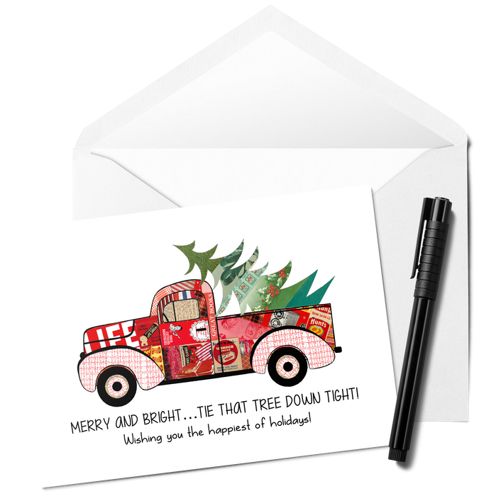 Red Truck Happy Holidays Card