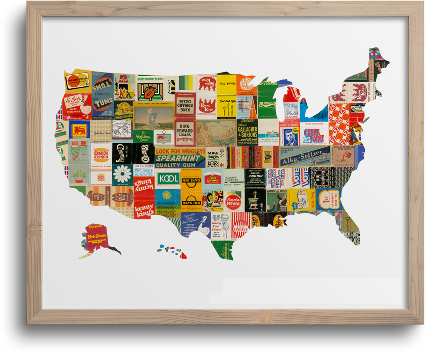USA Map Prints | Notecards