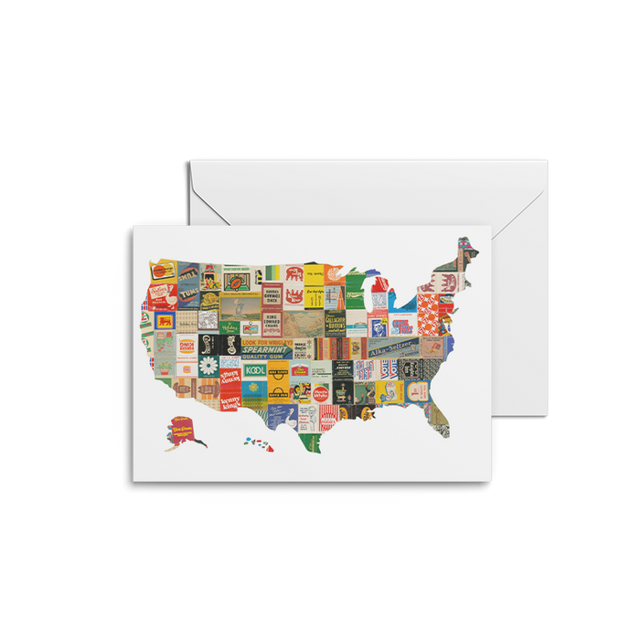USA Map Prints | Notecards