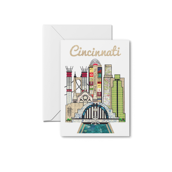 Cincinnati Skyline Art Print | Notecards